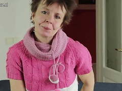 FreeKiloClips presents: Skinny mature grandma works her hairy pussy