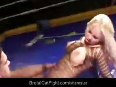 Free Kilo Clips presents: Two cleaning ladies fight in the boxing ring and gets fucked