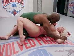 Free Kilo Clips presents: Wrestling fake tits big black cock