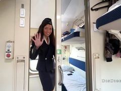 Free Kilo Clips presents: Seduced the conductor on the train and fucked while she had a break