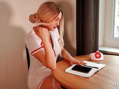 Free Kilo Clips presents: German nurse lauren help guy with sex to get a sperm sample