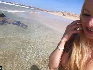 Free Kilo Clips presents: Sex on the beach andy-star fucks german blonde skinny outdoor
