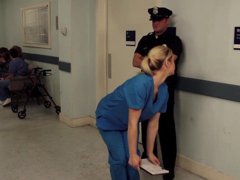 Free Kilo Clips presents: Nurse tara lynn fox drops on her knees to give a sloppy blowjob