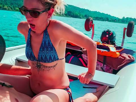 Free Kilo Clips presents: Wife gets fucked on a boat and gets a creampie from her husband's best friend