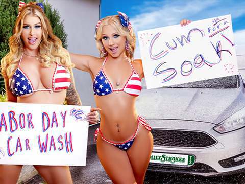 Free Kilo Clips presents: Car wash duo shake tits and score big