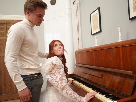 Free Kilo Clips presents: Redhead pianist goes nuts for my hard dick after practice