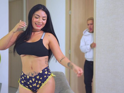 Free Kilo Clips presents: Brunette alejandra palacios with hot ass sucking a hard cock