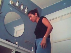 FreeKiloClips presents: Voyeur camera captures naked chick in bathroom