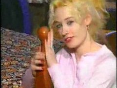 FreeKiloClips presents: Blonde girl rides her big bedpost