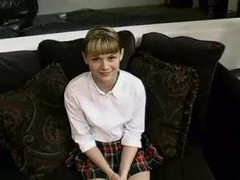 FreeKiloClips presents: Adorable schoolgirl gives head before sex