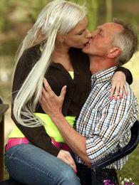 Free Kilo Clips presents: Horny blonde teenage beauty riding an old stiff schlong