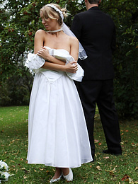 Free Kilo Clips presents: Blonde bride Hayley Marie Coppin gets naked on a lawn while taking her vows
