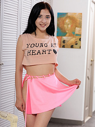 FreeKiloClips presents: Admirable teen girl strips nude exposing her amazing body, perfect tits and hot tight pussy