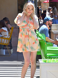 Free Kilo Clips presents: Slim american blonde Scarlett Hampton masturbates in a backyard
